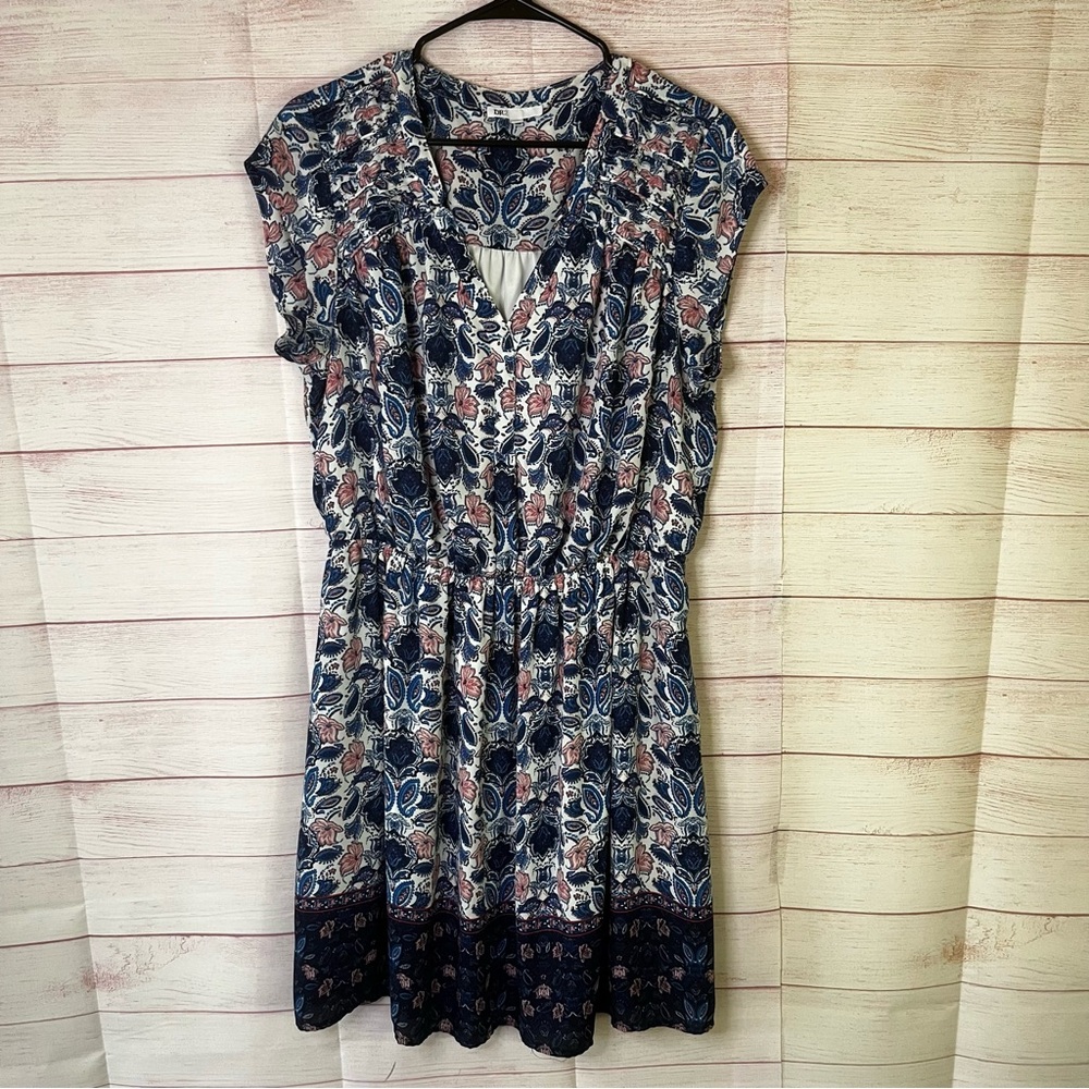 DR2 Blue‎ Pink White  Floral Paisley Dress Size 1X